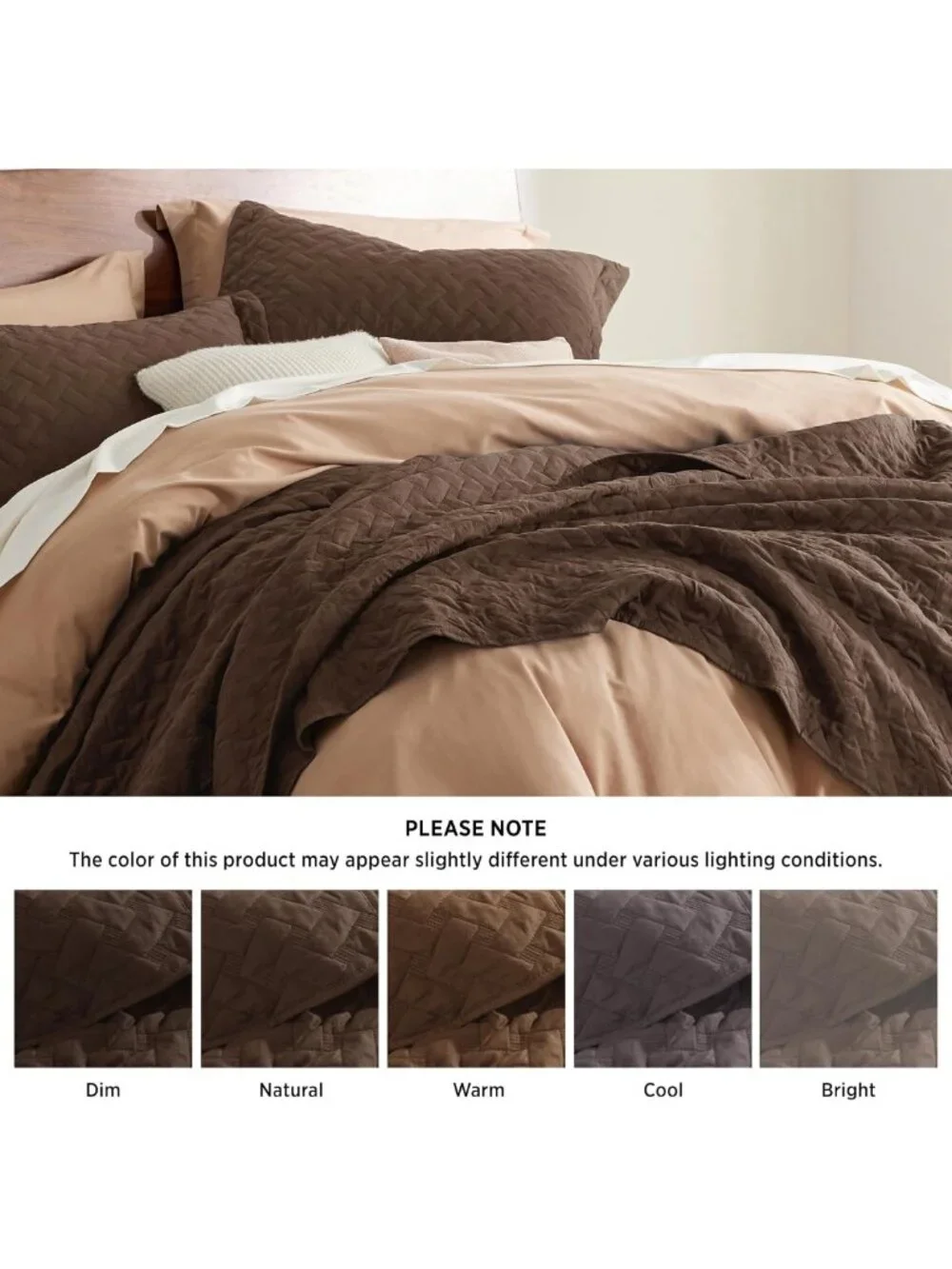 Lightweight King Size Quilt Set - Cozy Brown Comforter & Bedspread for All